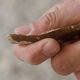A stone tool made of flint.